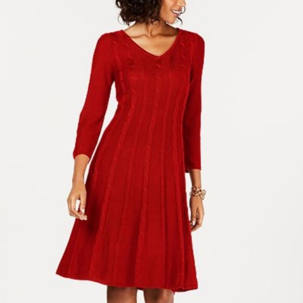 Nine West Red Sweater Dress